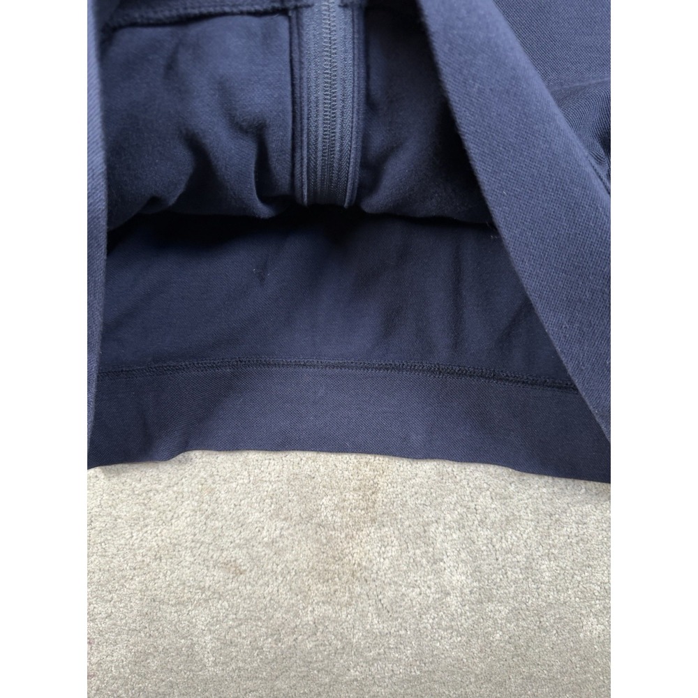 LL Bean Full-Zip Large Reg Navy Blue Comfort Stretch Pique Sweater 513823 - Picture 4 of 10